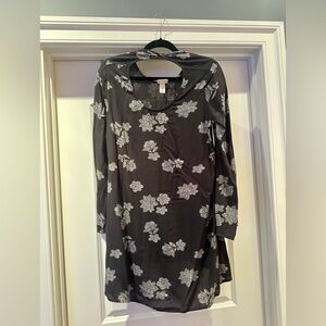 Mossimo Supply Co Black Long Sleeve Cowl Neck Dress